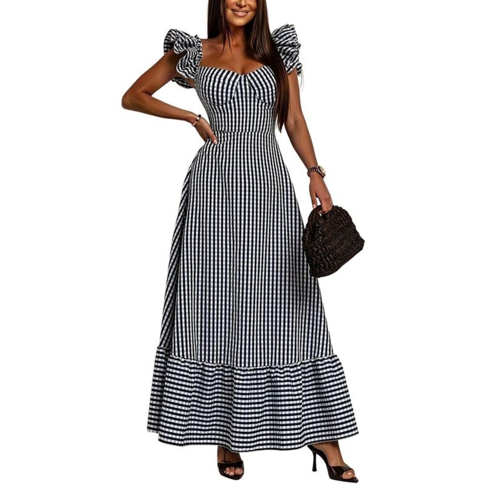 Leon Gori Womens  Maxi Dress, Blue